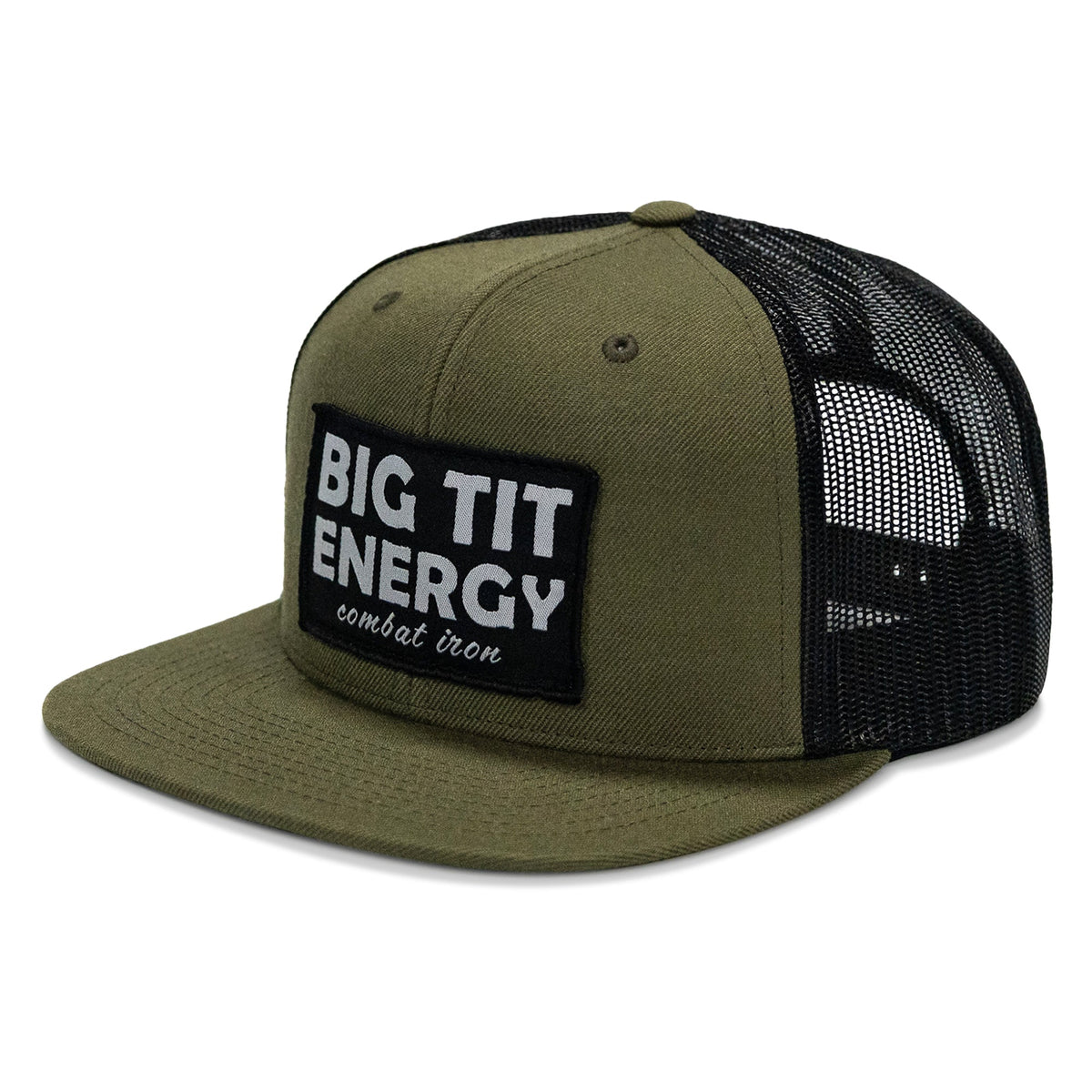 Big Tit Energy Patch Flatbill Snapback Hat