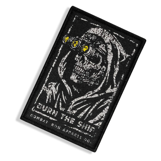 Burn The Ship Skull Velcro Patch