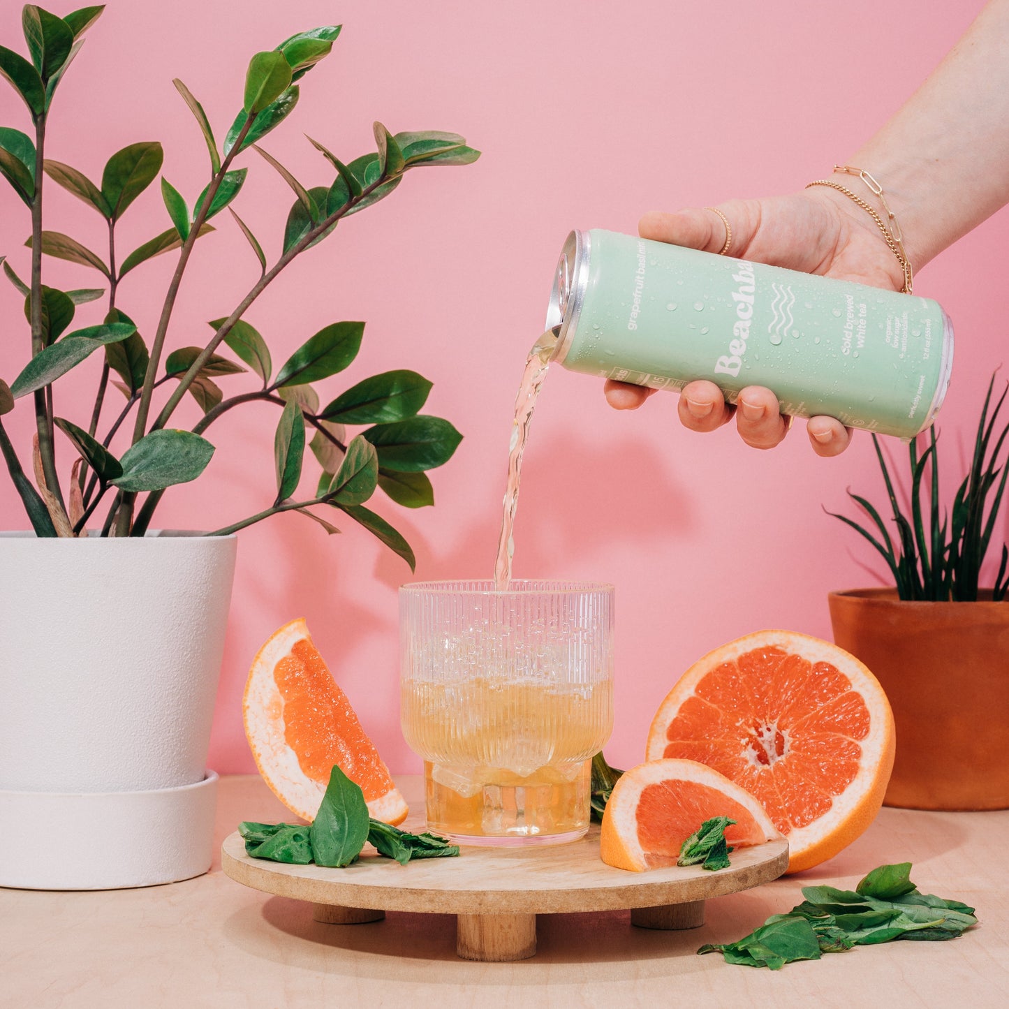 Organic Iced Tea [Grapefruit Basil Mint]