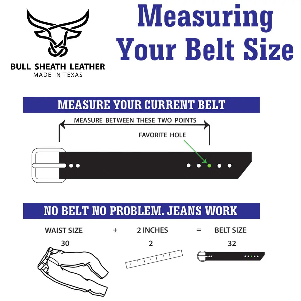 Men's Leather Belt - Black