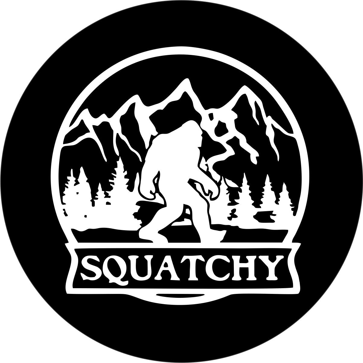 Squatchy Spare Tire Cover â€¢ Sasquatch in the Mountains