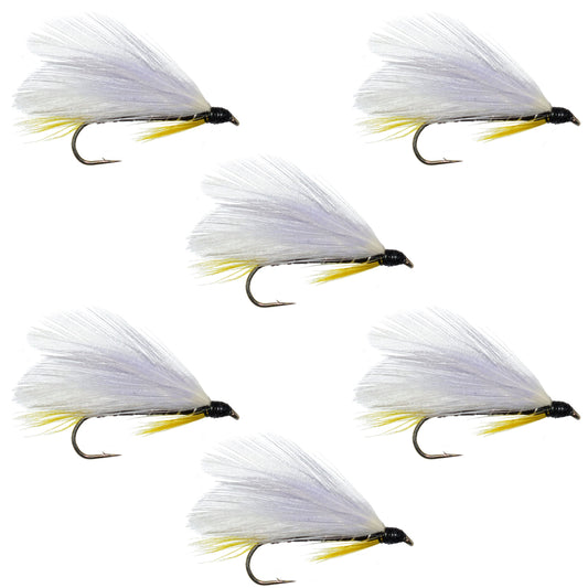 Black Ghost Classic Trout and Bass Streamer Fly - Set of 6 Hook Size 4