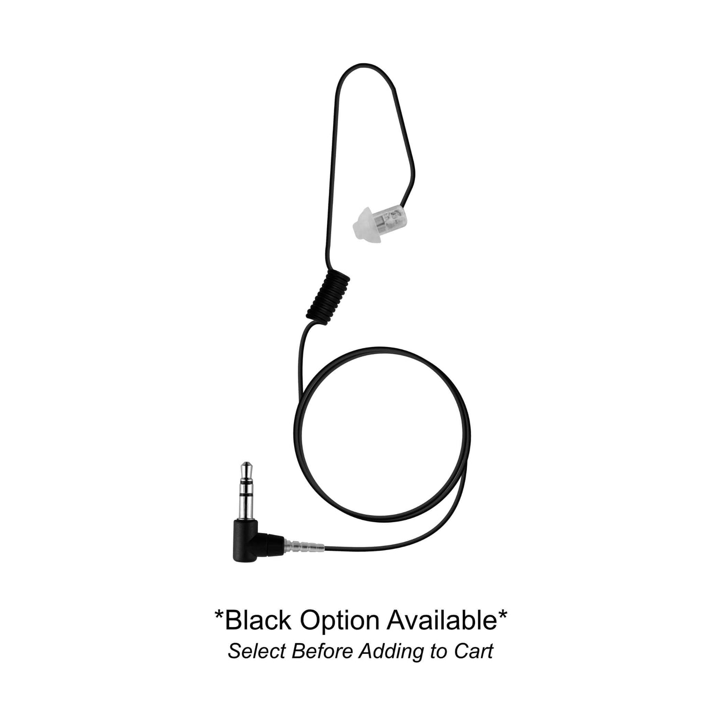 Braided Fiber Tactical Mic & Invisible Series Tubeless Earpiece Complete Kit w/ Quick Disconnect (Hirose) - EF Johnson All 51, 5000, 5100, 7700, 8100 Series, Ascend, Kenwood VP400, VP600, VP900 & More