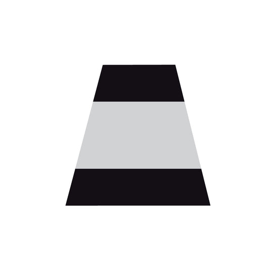 BLACK AND GREY TRIPLE STRIPE REFLECTIVE HELMET (TET) TETRAHEDRON