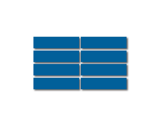 BLUE REFLECTIVE HELMET BAR 8 PACK