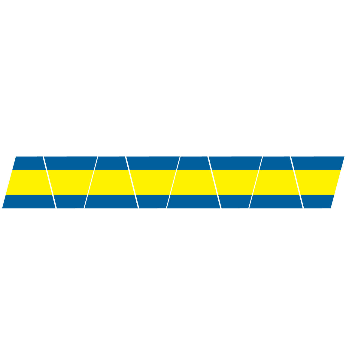 BLUE/YELLOW TRIPLE STRIPE REFLECTIVE HELMET (TET) TETRAHEDRON 8 PACK