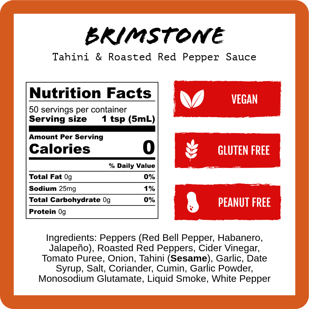 Brimstone - Tahini & Roasted Red Pepper (9oz)