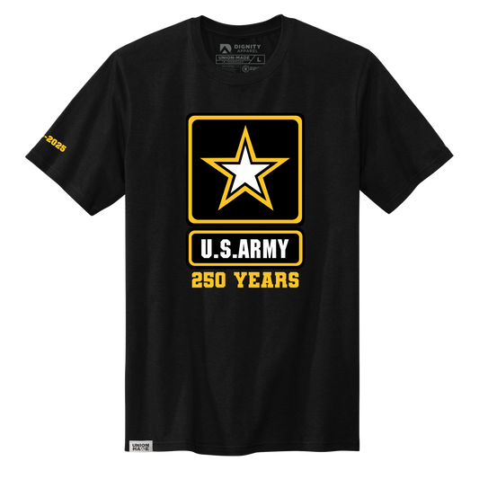 US Army T-shirt - 250 Years Celebration - Made in the USA
