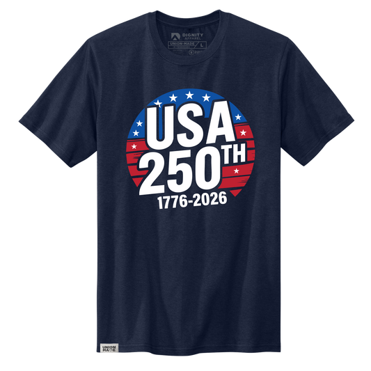 USA 250 Campaign Button Tee - Made in the USA
