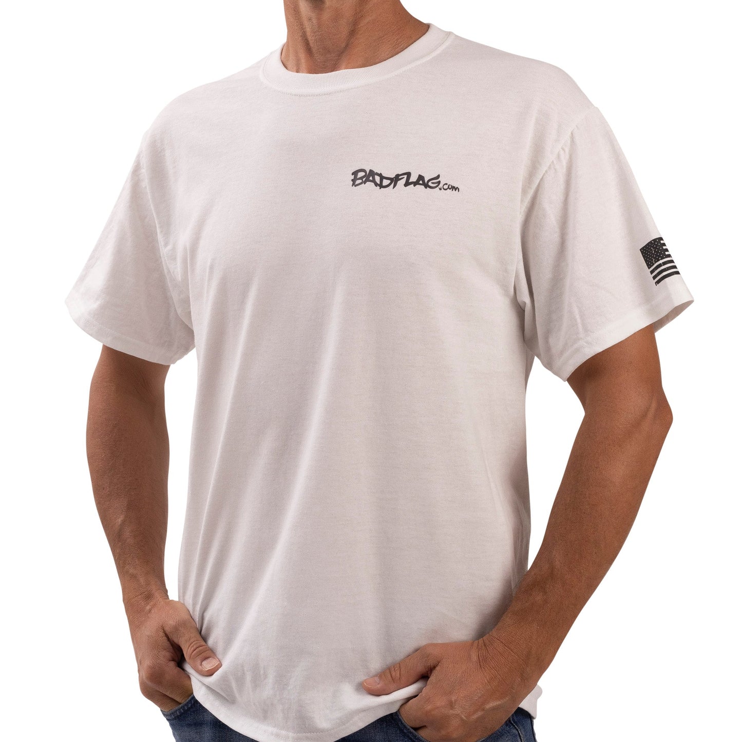 Liberty and Justice Graphic Tee-white