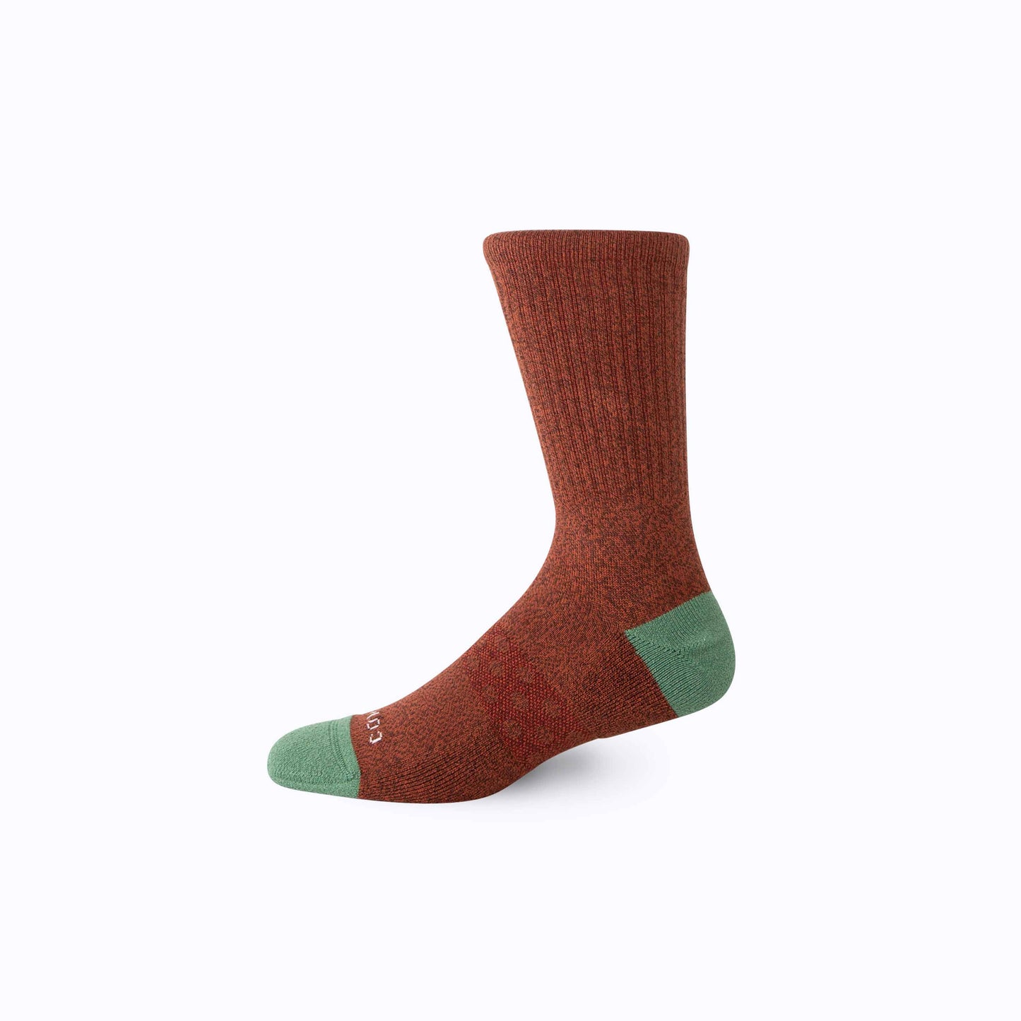 Combed Cotton Crew Socks - Brown