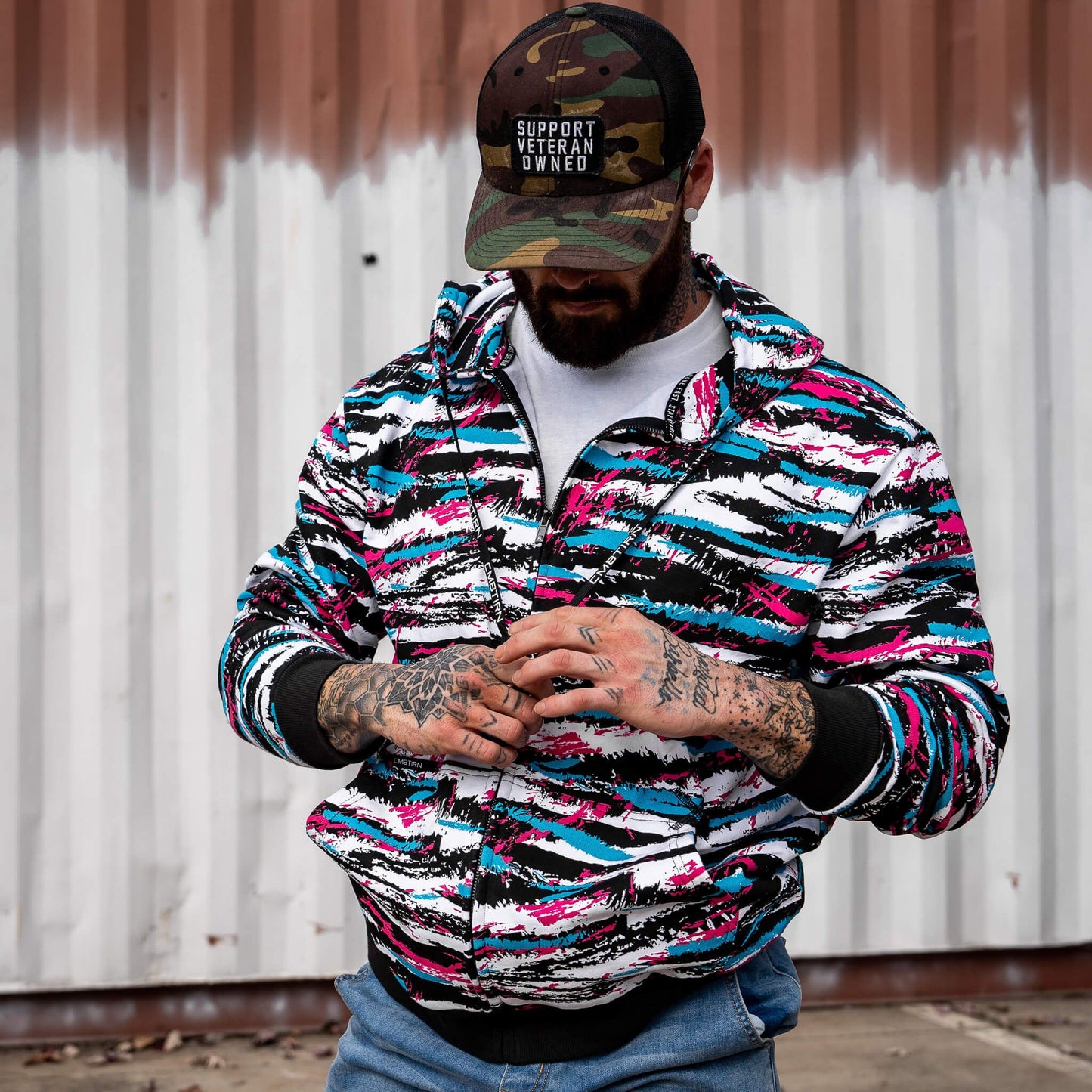 Men's Fleece Lined Zip Up Hoodie