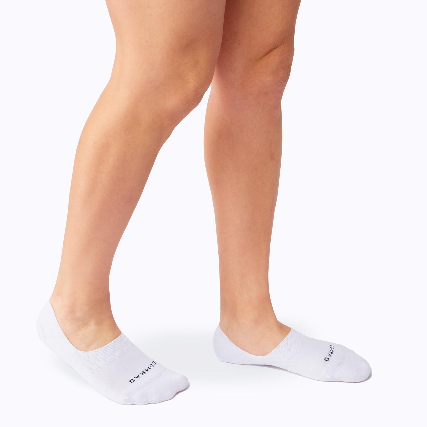 Combed Cotton No Show Socks - White