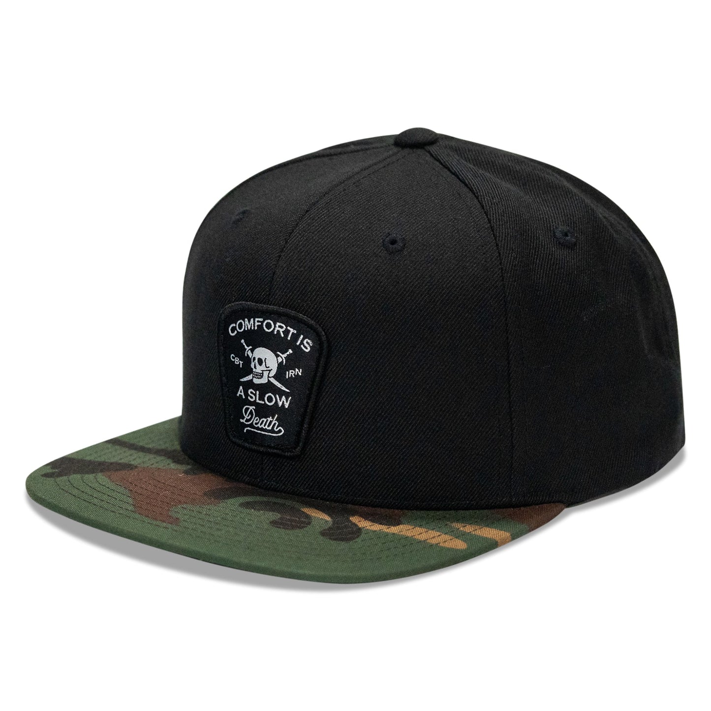 Comfort Is A Slow Death Patch Flatbill Snapback Hat