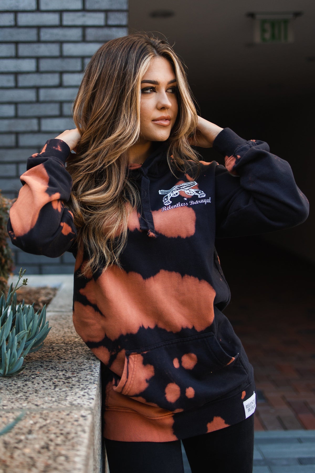 No Prey, No Pay Bleach Wash Hoodie