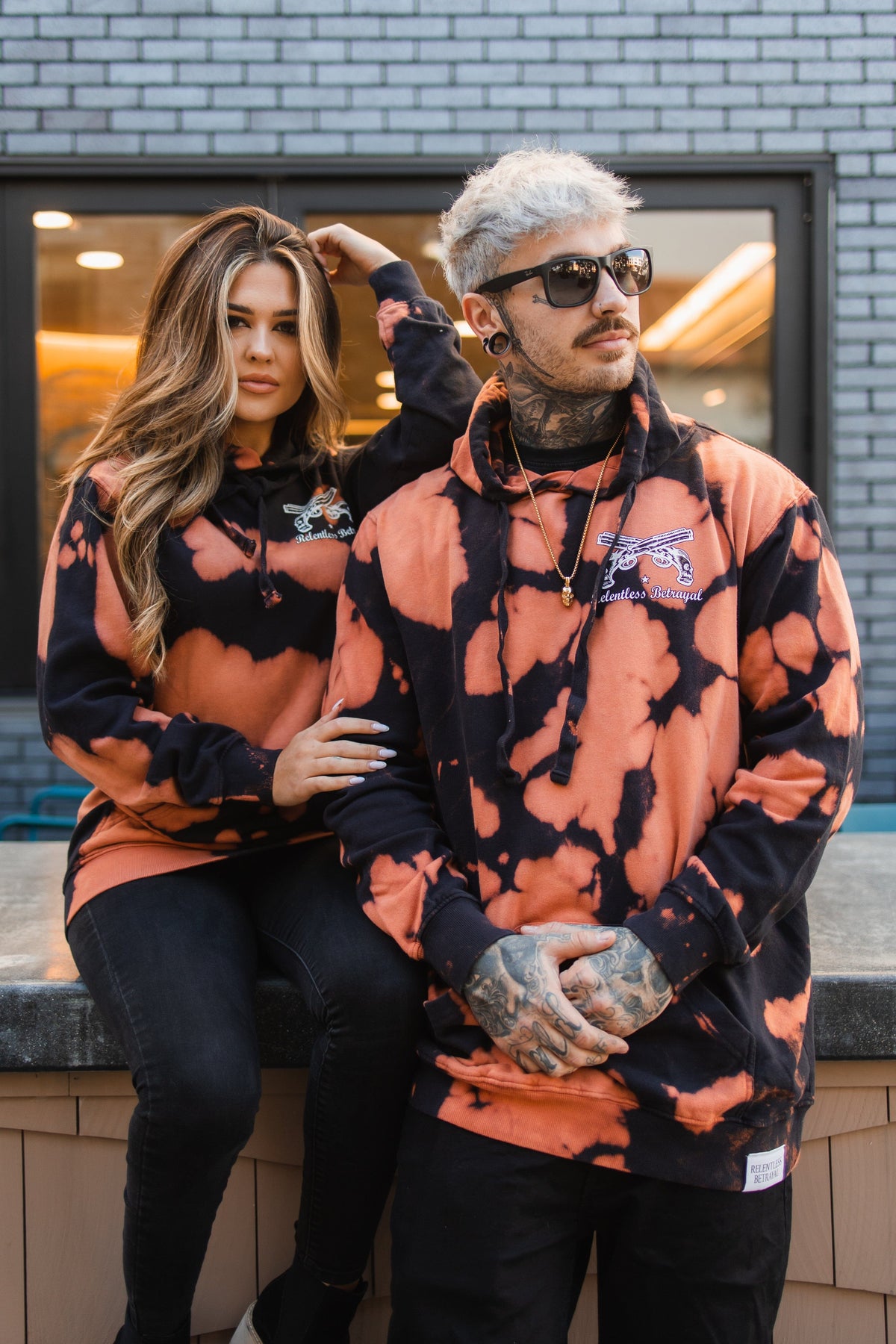 No Prey, No Pay Bleach Wash Hoodie