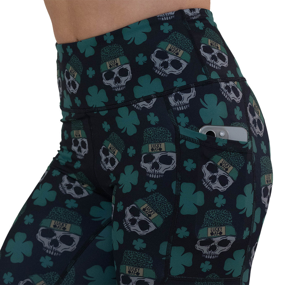 Shamrock Skulls Leggings