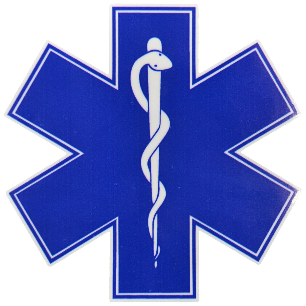 Caduceus Staff Star Of Life  - 4 inch Sticker