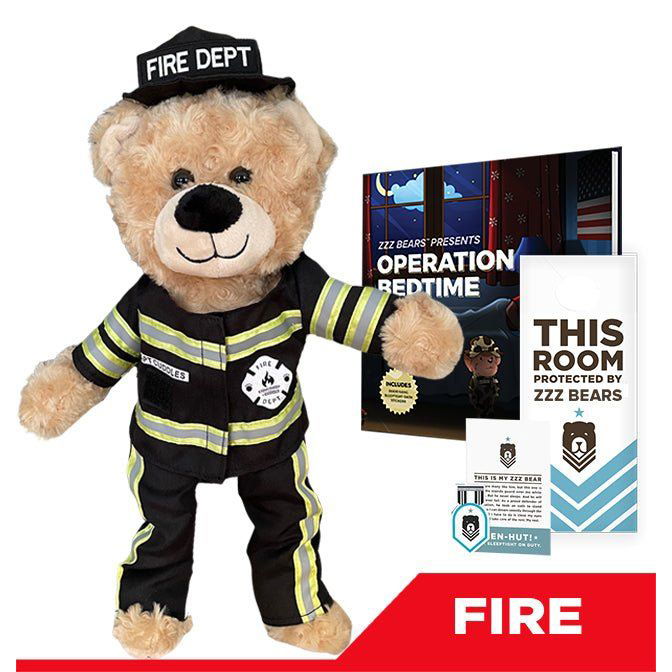 Capt Cuddles - Firefighter Bear with Storybook & Sleep System