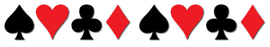 PLAYING CARD SUIT REFLECTIVE HELMET DECAL 8 PACK