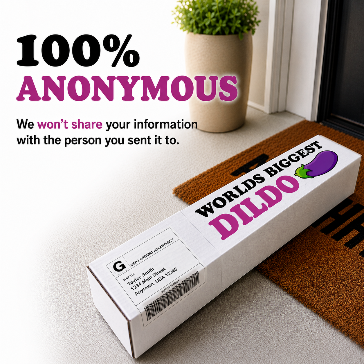 World's Biggest Dildo Prank Package: Includes a FREE Mystery Beersy Can Cooler