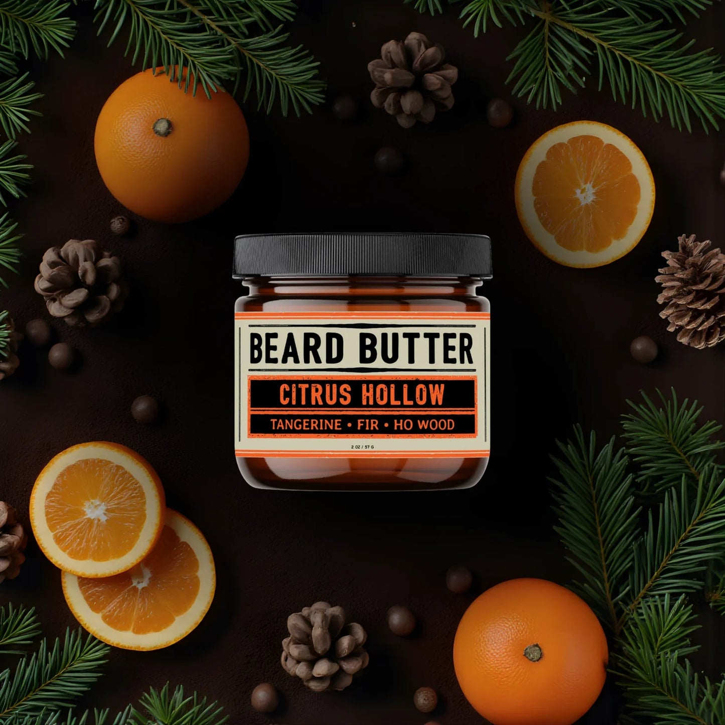Citrus Hollow Beard Butter - Tangerine, Fir, Ho Wood