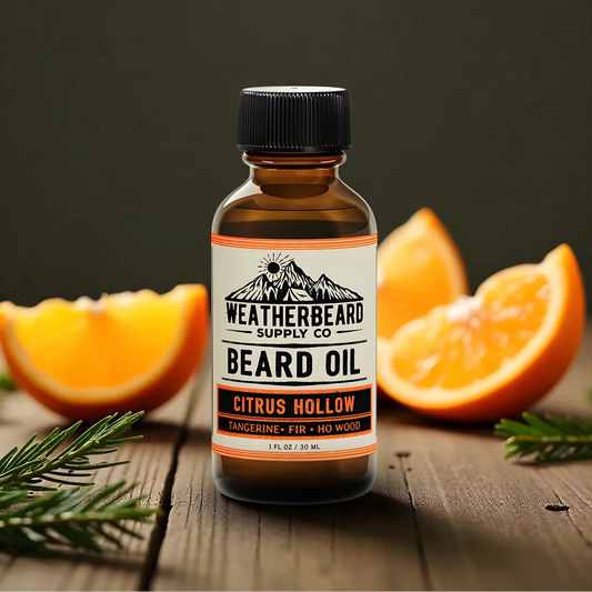 Citrus Hollow Beard Oil - Tangerine, Fir, Ho Wood