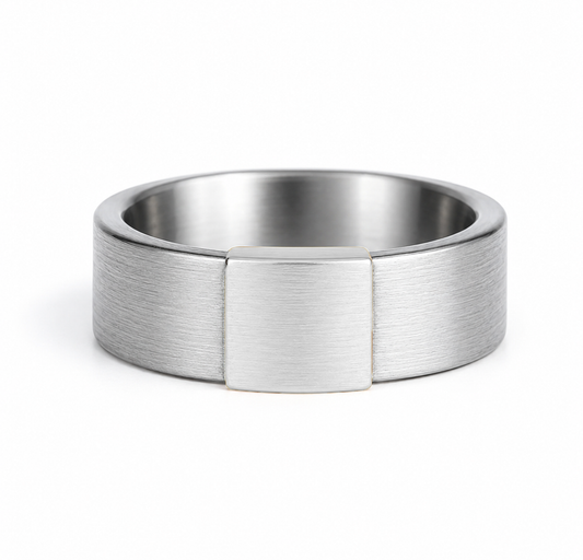 Classic 7mm Silver Platinum Barrel Band