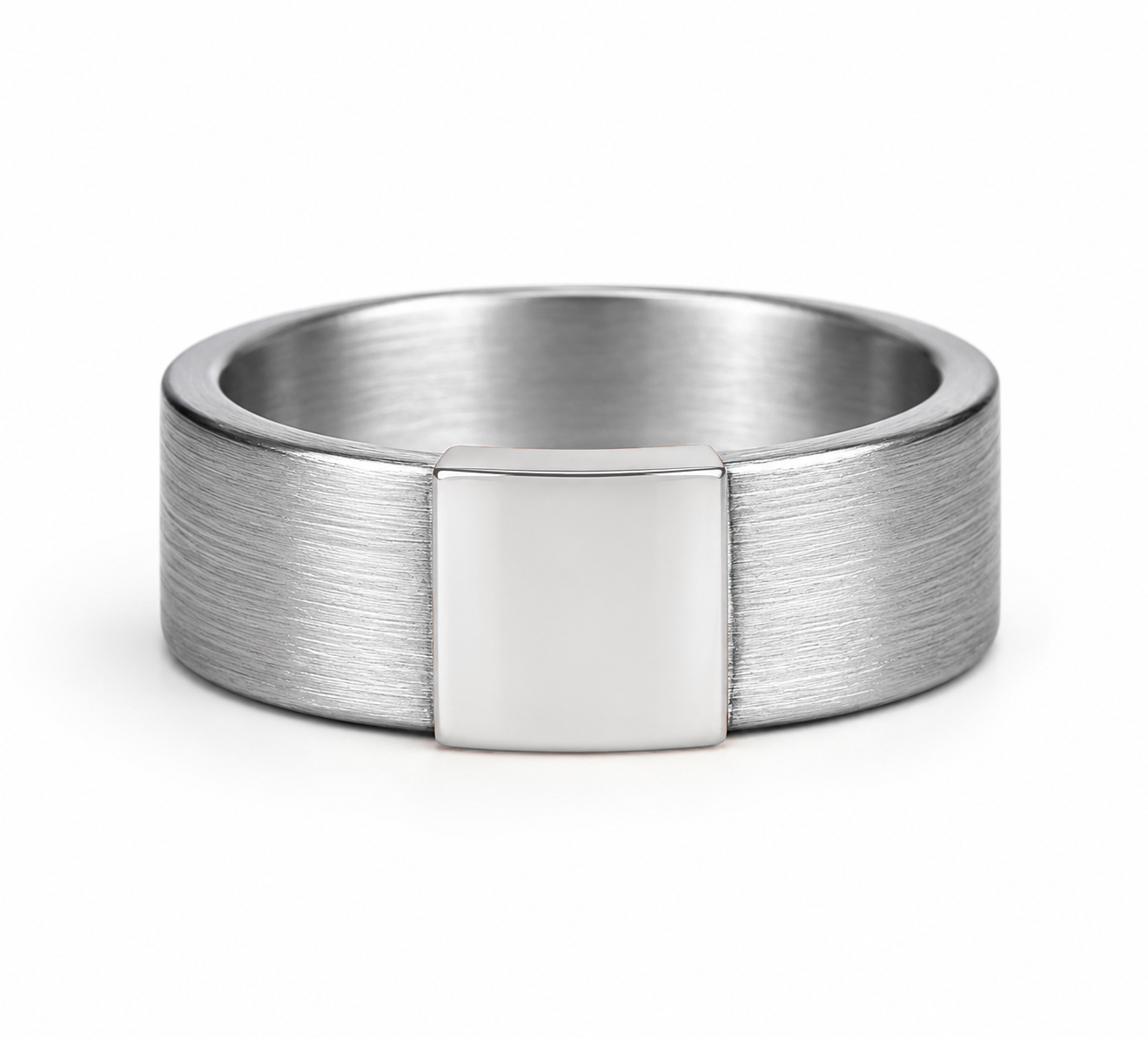 Classic 7mm 14kt White Gold Barrel Band