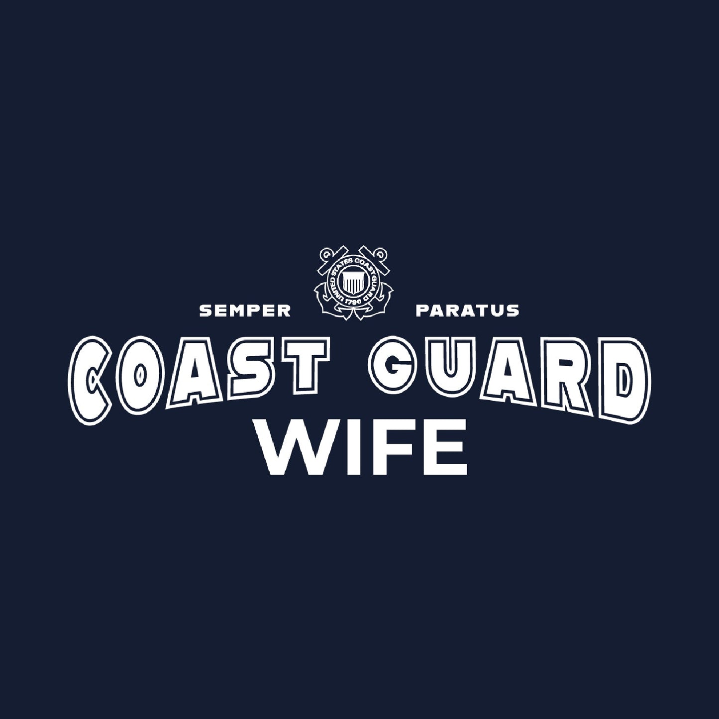 Coast Guard Wife Crewneck (Navy)