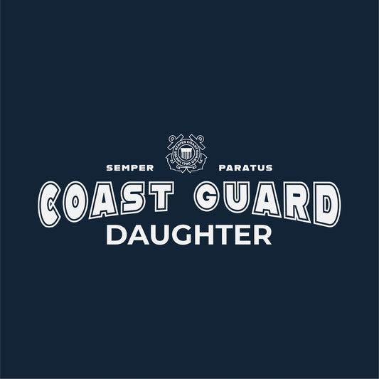 Coast Guard Daughter Ladies T-Shirt (Navy)