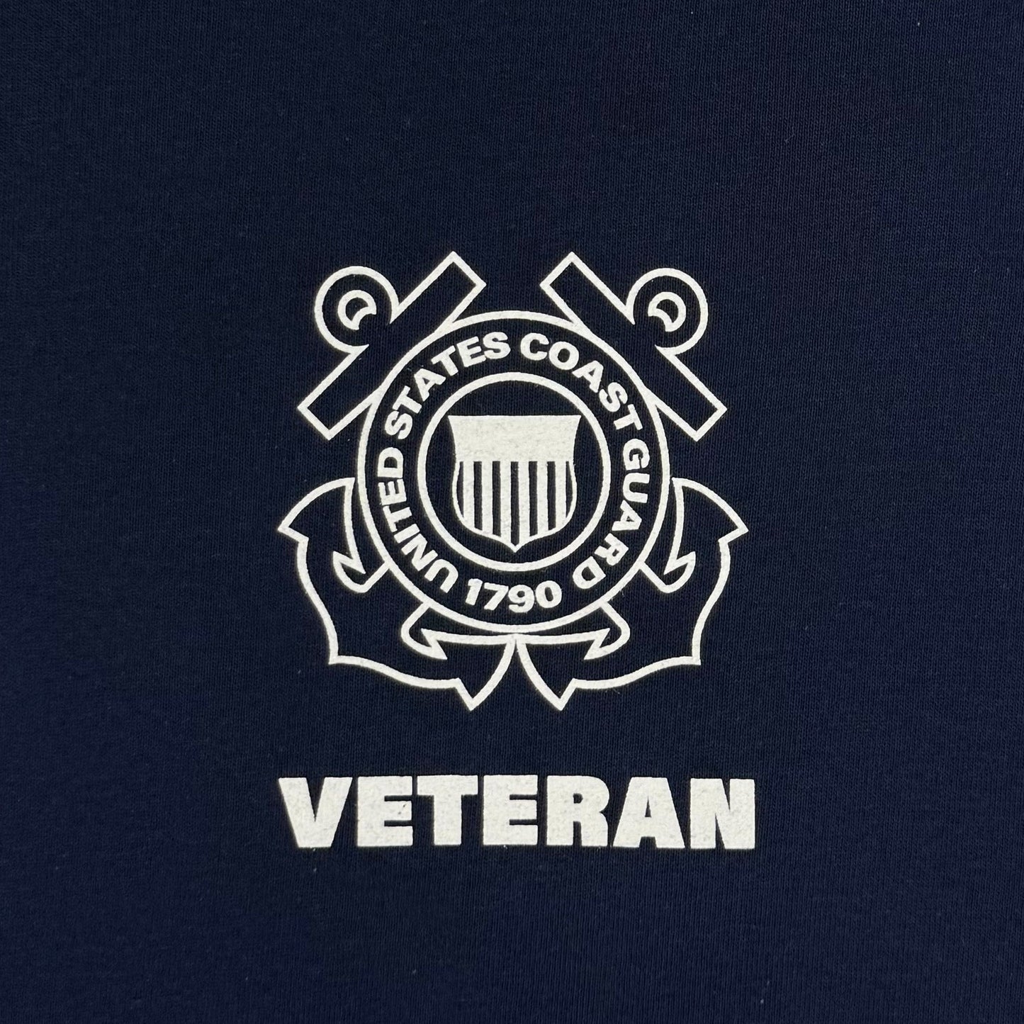Coast Guard Veteran Flag Long Sleeve T-Shirt (Navy)
