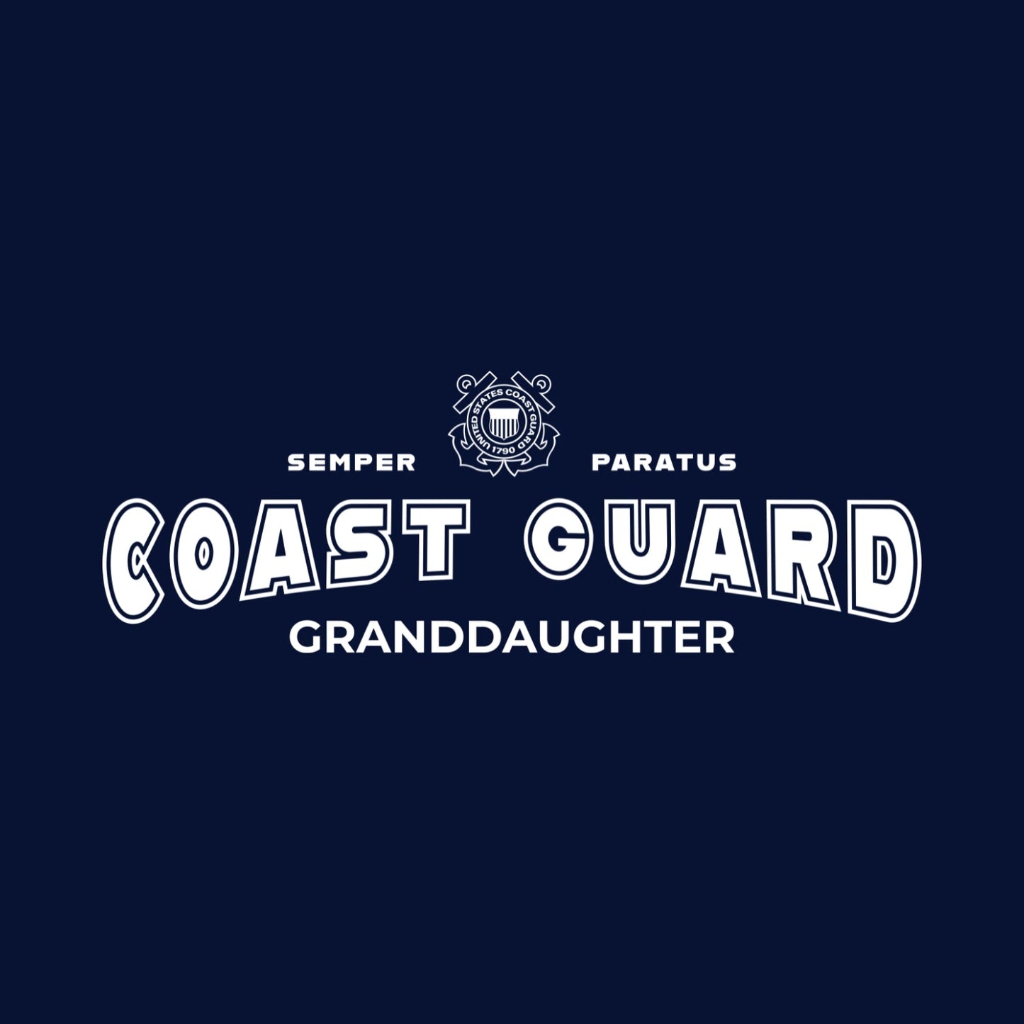 Coast Guard Granddaughter Youth T-Shirt (Navy)