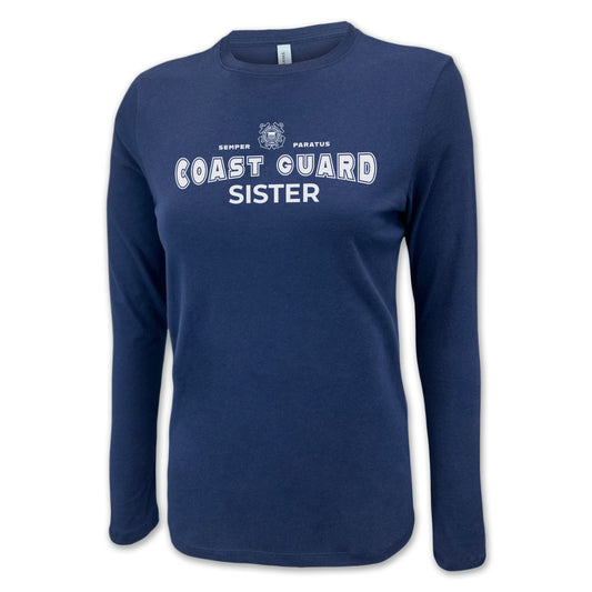 Coast Guard Sister Women's Long Sleeve T-Shirt (Navy)