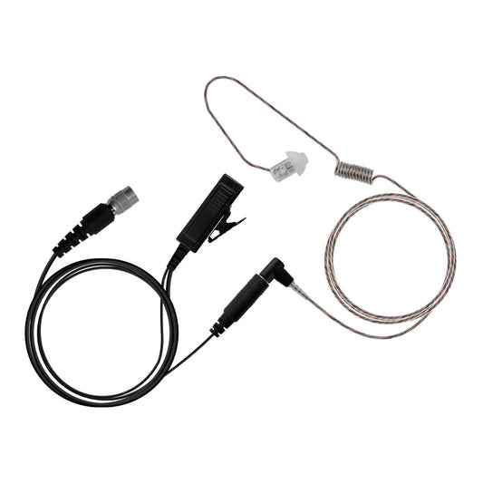 Patrol Mic & Invisible Series Tubeless Earpiece Complete Tactical Kit w/ Quick Disconnect (Hirose) - Harris/Tait TP3000/7110/7100/8000/9000 Series