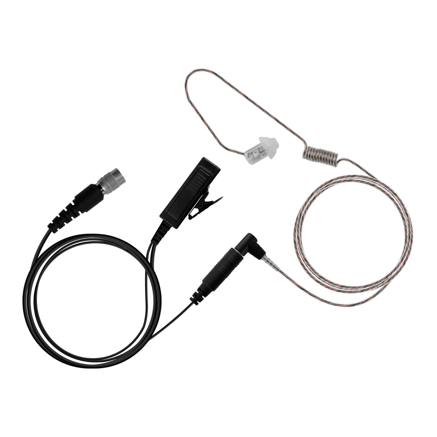 Patrol Mic & Invisible Series Tubeless Earpiece Complete Tactical Kit w/ Quick Disconnect (Hirose) - All Kenwood 2 Pin TK & NEXEDGE (NX), Baofeng, BTECH, Rugged Radios, Diga-Talk, TYT, AnyTone, Alinco, Relm/BK Radio, Quansheng, Wouxon, Retevis