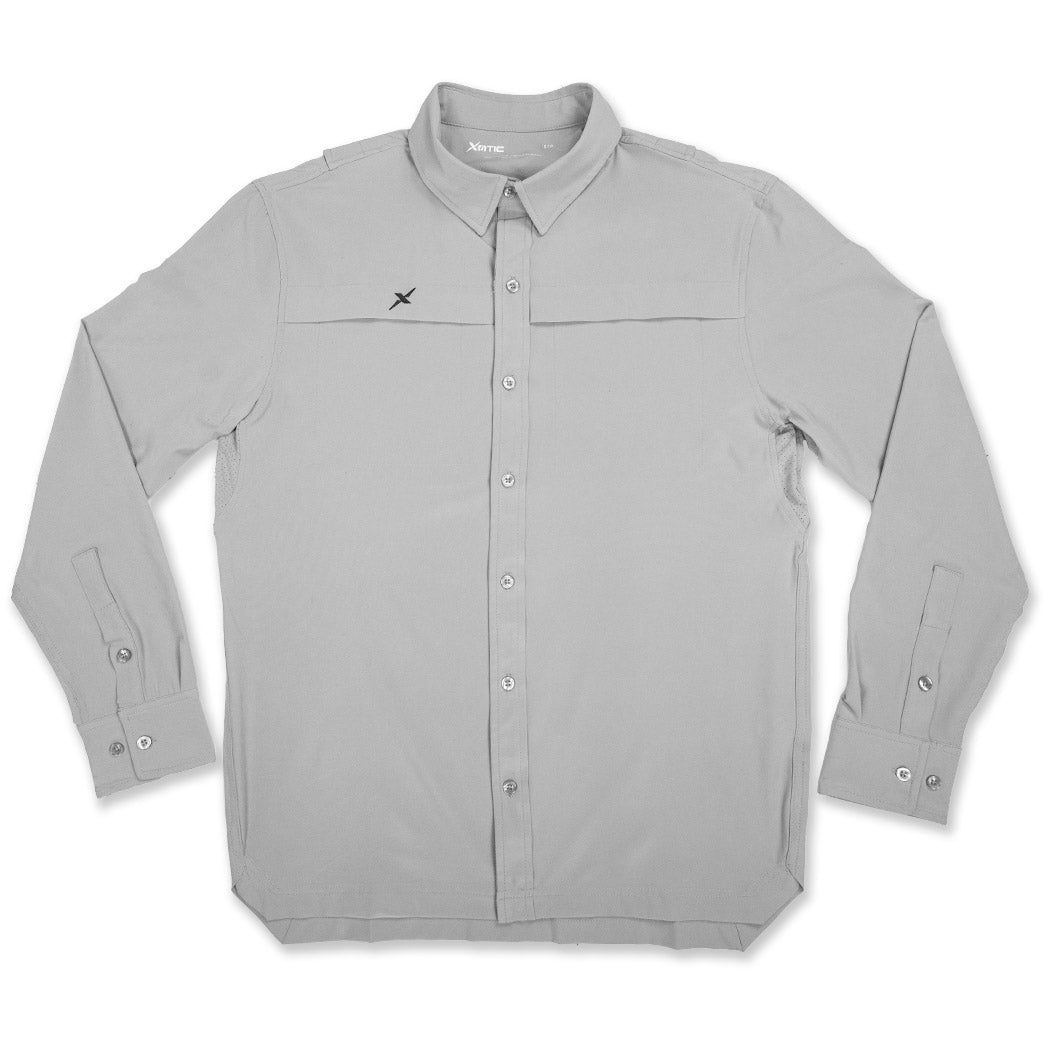 Long Sleeve Solid Lifestyle Button Down w/ REPEL-X