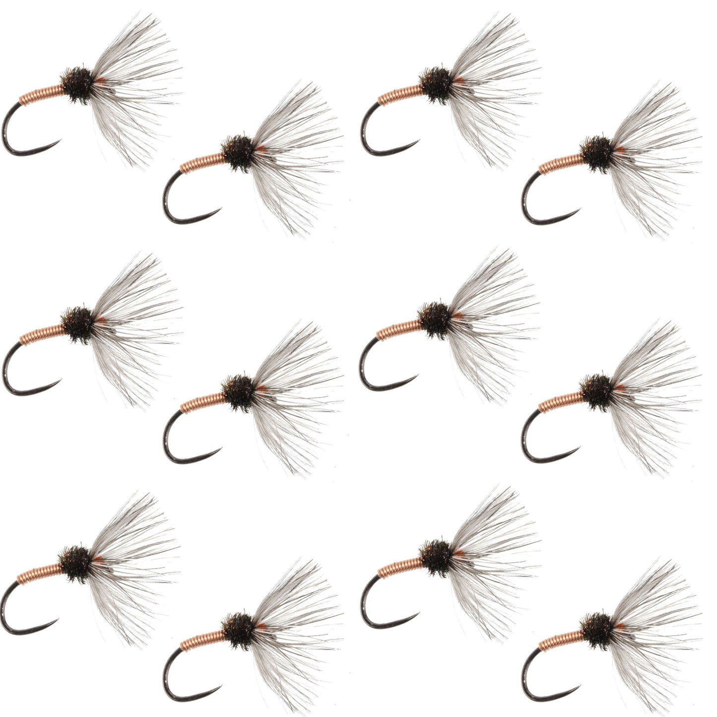 Copper Sakasa Kebari - 12 Tenkara Flies - Size 10