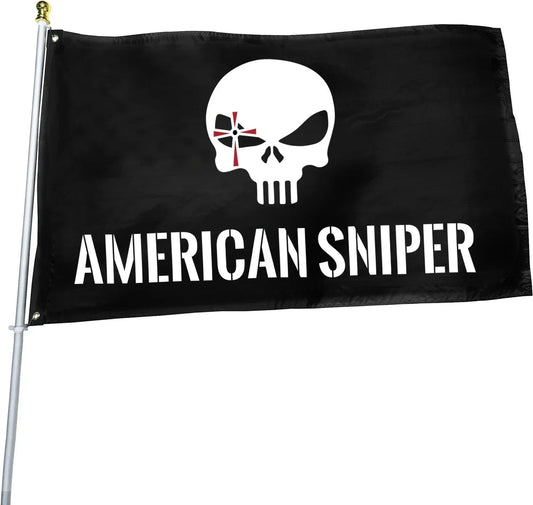 American Sniper Logo Flag  5'x3'
