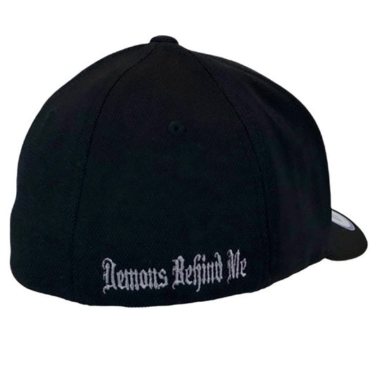 Black "Never Fade" White Maltese Cross Hat