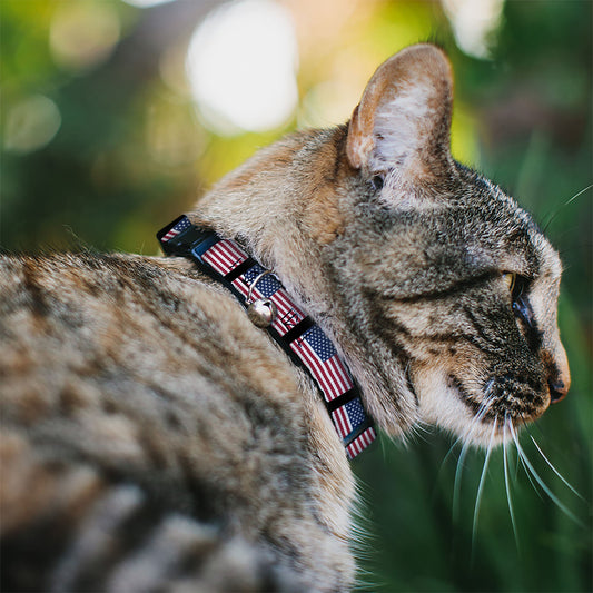 Cat Collar Breakaway - United States Flags