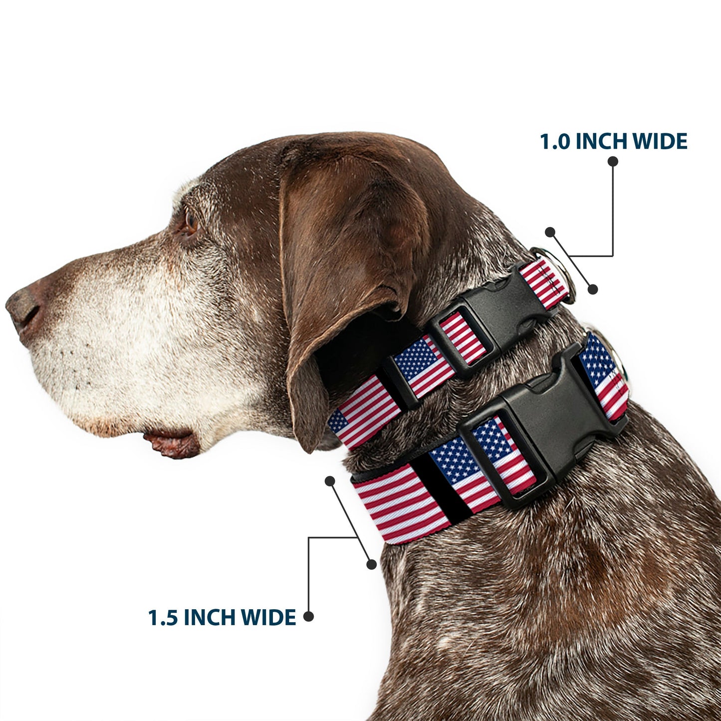 Plastic Clip Collar - United States Flags
