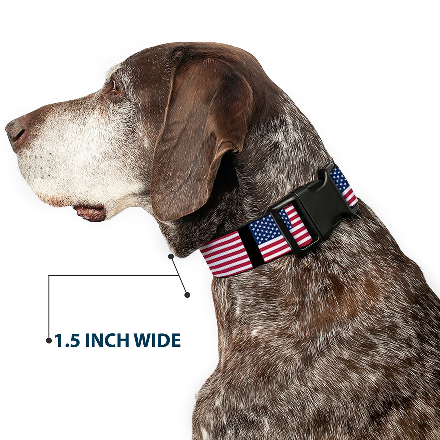 Plastic Clip Collar - United States Flags