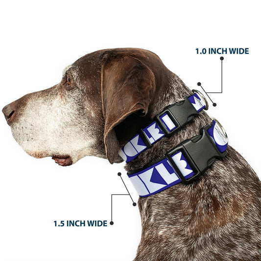Plastic Clip Collar - BUCKLE-DOWN Shapes Blue/White