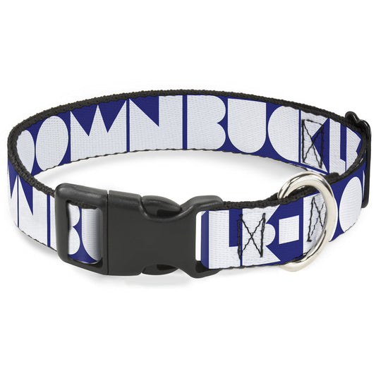 Plastic Clip Collar - BUCKLE-DOWN Shapes Blue/White