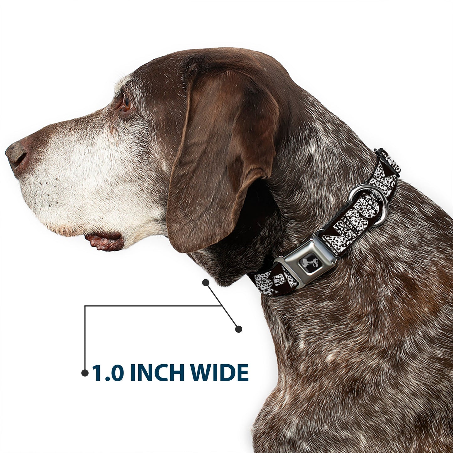 Dog Bone Seatbelt Buckle Collar - BUCKLE-DOWN Shapes Black/Camo White/Black
