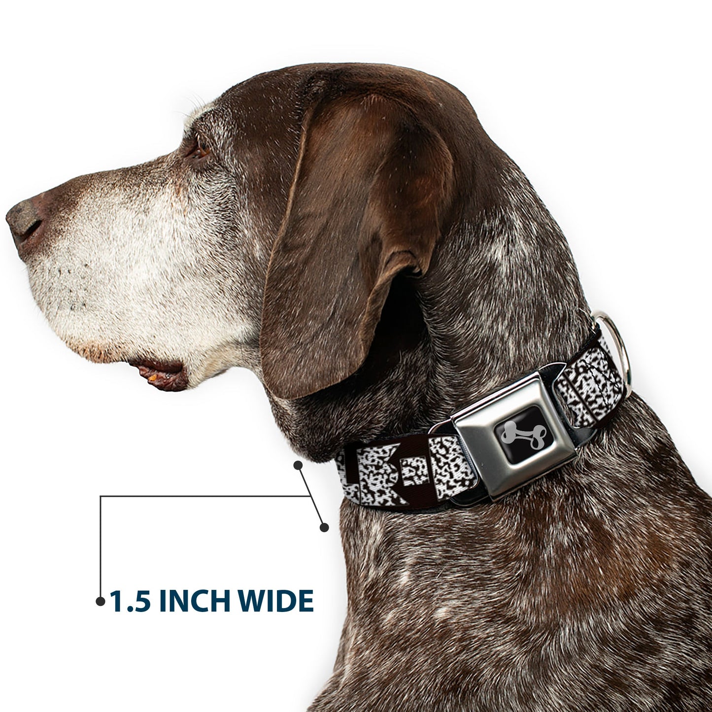 Dog Bone Seatbelt Buckle Collar - BUCKLE-DOWN Shapes Black/Camo White/Black