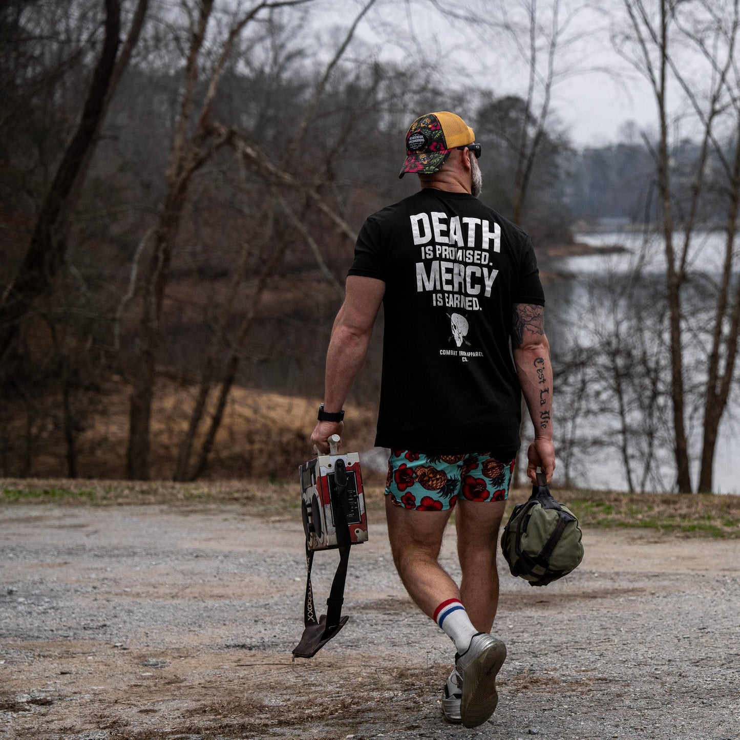 Death Is Promised. Mercy Is Earned Men's T-Shirt