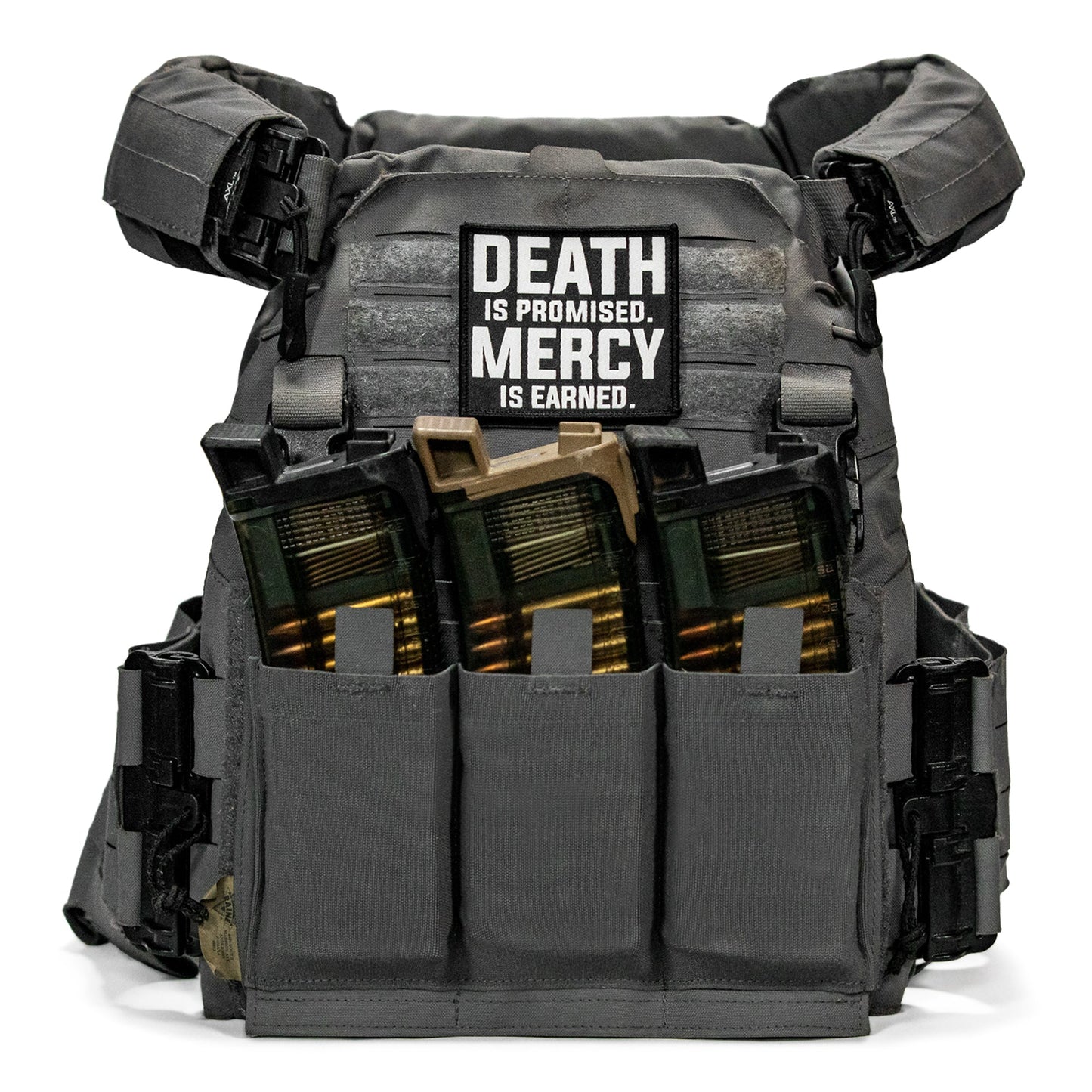 Death Is Promised. Mercy Is Earned Velcro Patch