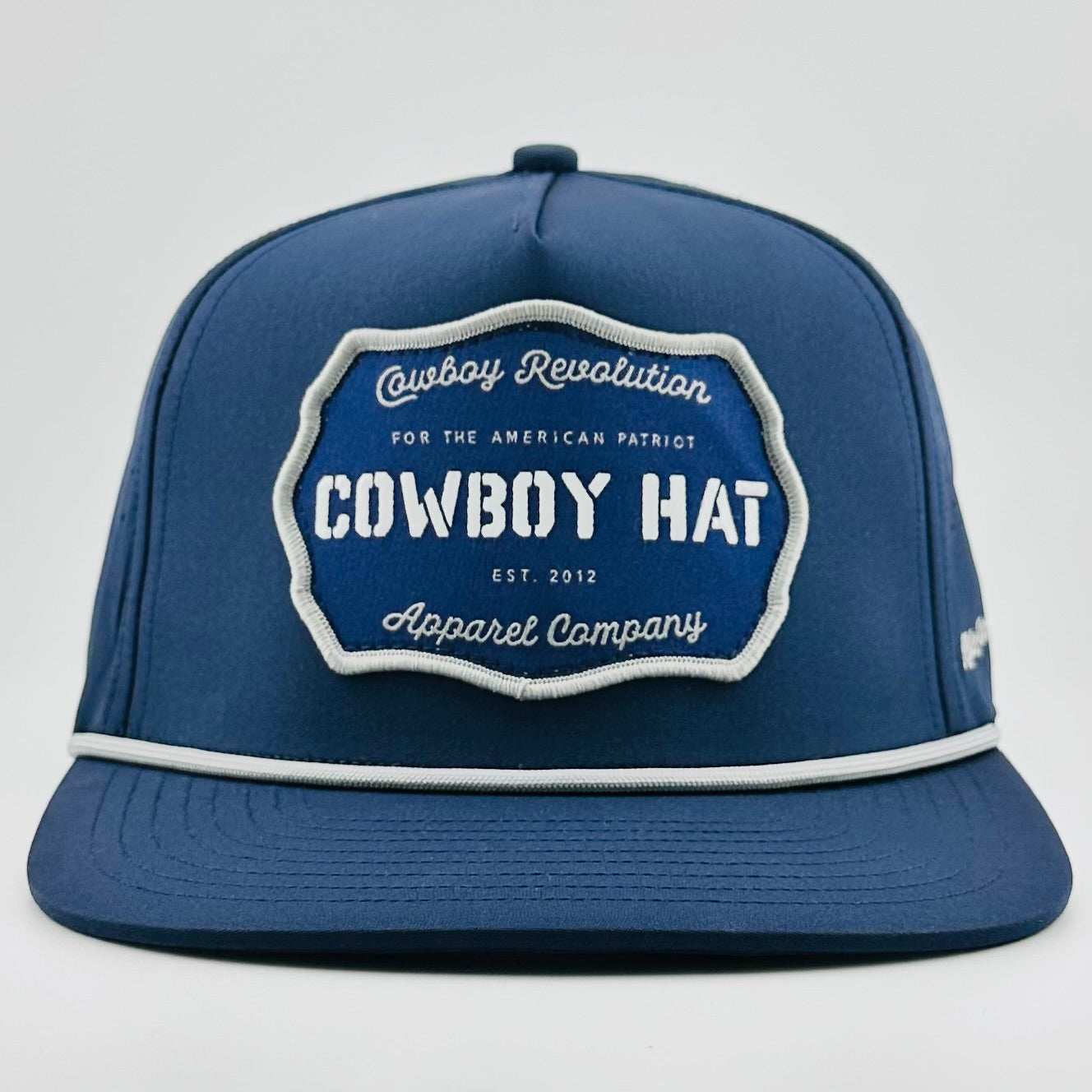 “Cowboy Hat” Performance Patch Rope Hat - Navy Blue